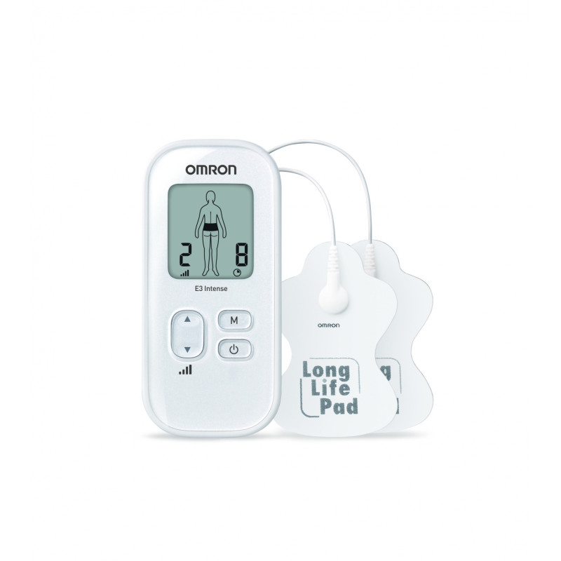 Omron E3 Intense Vue de Face avec ses Electrodes