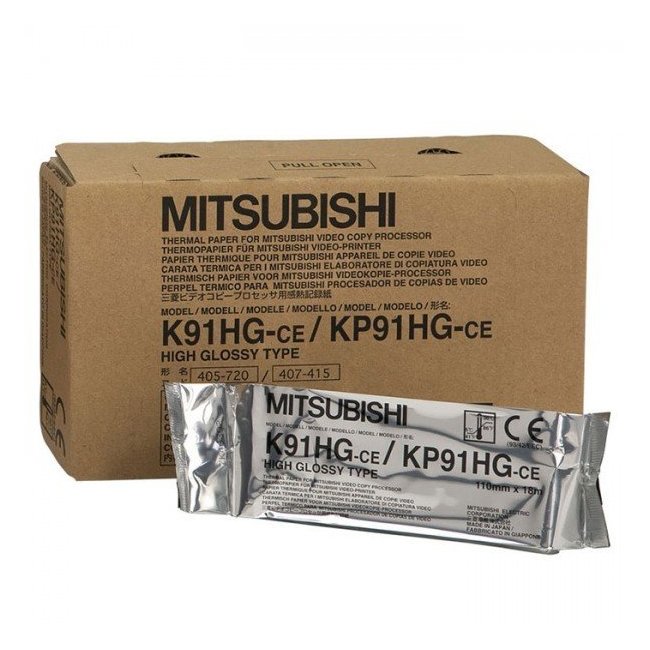 Carta per videostampante originale Mitsubishi K91HG, KP91HG (4 rotoli)