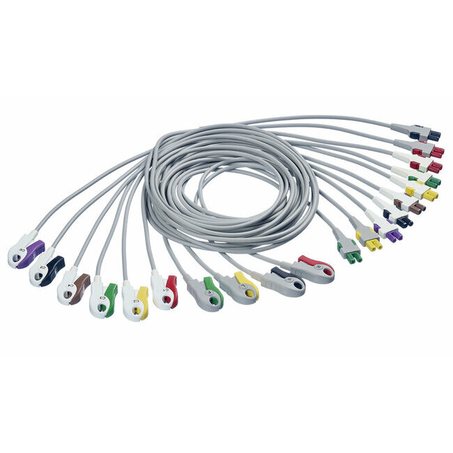 Cavo 10 Fili MultiLink per ECG General Electric - Terminazione a pinza per elettrodi snap