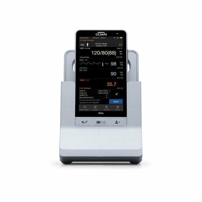 Monitor portatile dei segni vitali Edan iM3S con batteria e base