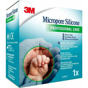 3M Micropore Silicone gesso 2,5cm x 5m