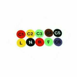 Set di 10 etichette codificate a colori per elettrodi Strassle