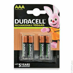 Batterie ricaricabili AAA 900mAh Duracell 1,2V (blister di 4)
